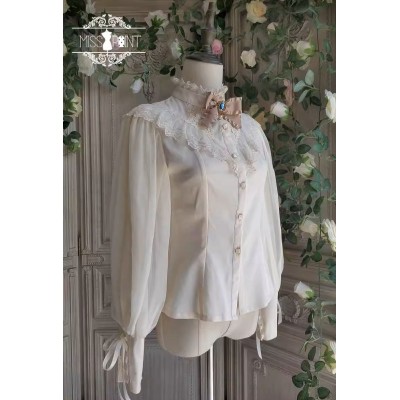 Miss Point Violin Leg of Mutton Sleeve Blouse(Reservation/Full Payment Without Shipping)